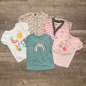 🖤 5/$25 | 5T Bundle | long sleeve and short sleeve girl top bundle. Mix brands.